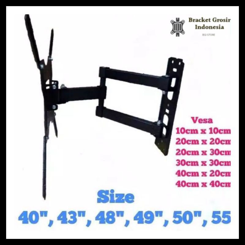 Bracket TV 55 50 49 45 43 40 32 INCH SUPER PREMIUM MODEL Import