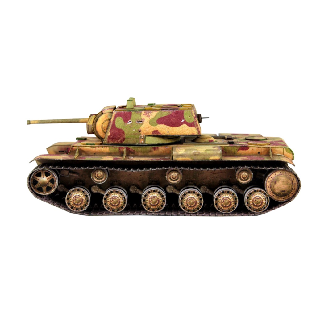 DIY Papercraft Lembar pola Tank КВ-1Camoo