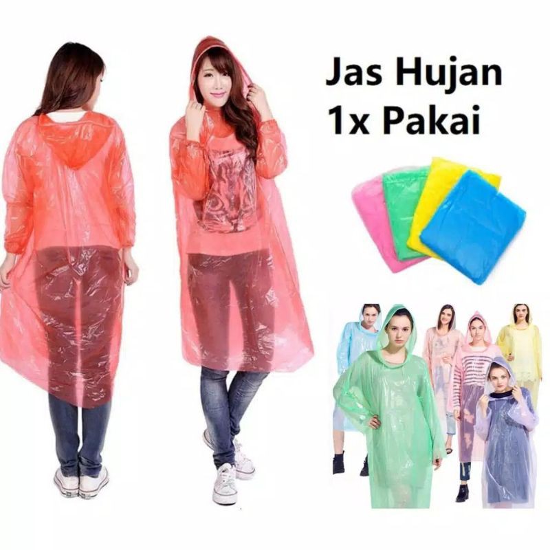 JAS HUJAN PLASTIK / MANTEL HUJAN