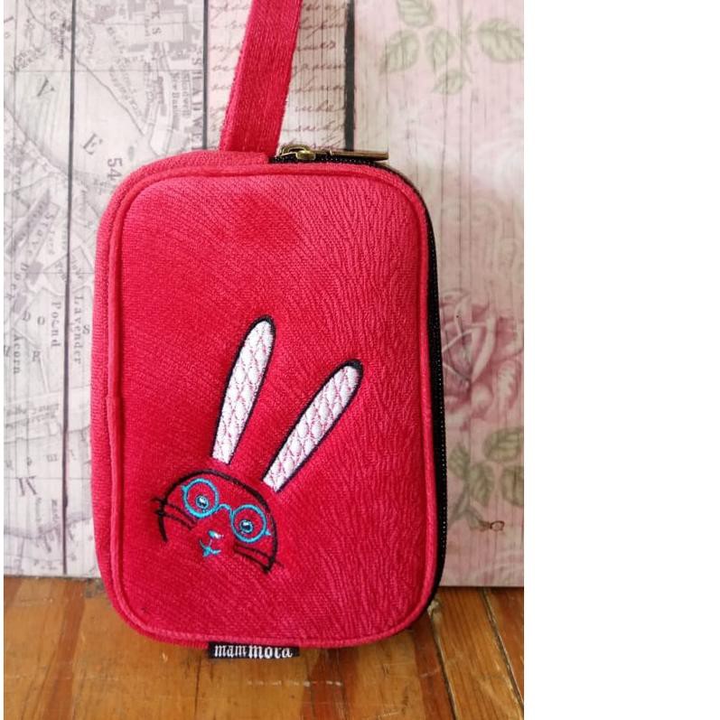 ➻ Mammora Mini Pouch,Dompet Wanita, Dompet Kecil Branded 2 Saku Resleting DT007MMP ⅍