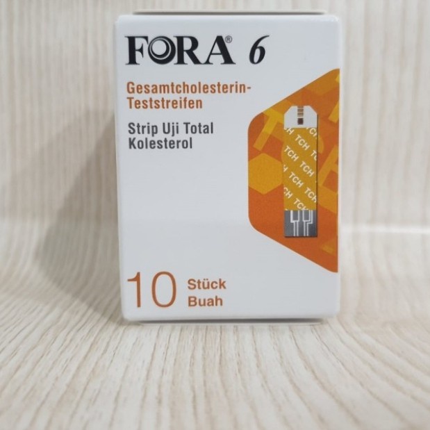 Fora 6 Plus Strip Kolesterol Total / Total Cholestero Strip / isi 10's