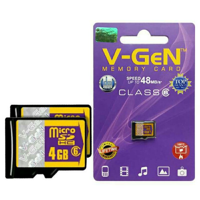 Memory Card Micro SD Card V-Gen 4GB/8GB/16GB/32GB/64GB/128GB