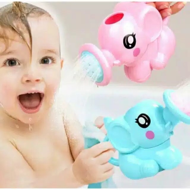 Mainan Mandi Bayi Anak Gajah Pantai Siraman Siram Baby Shower Gayung Lucu Mini