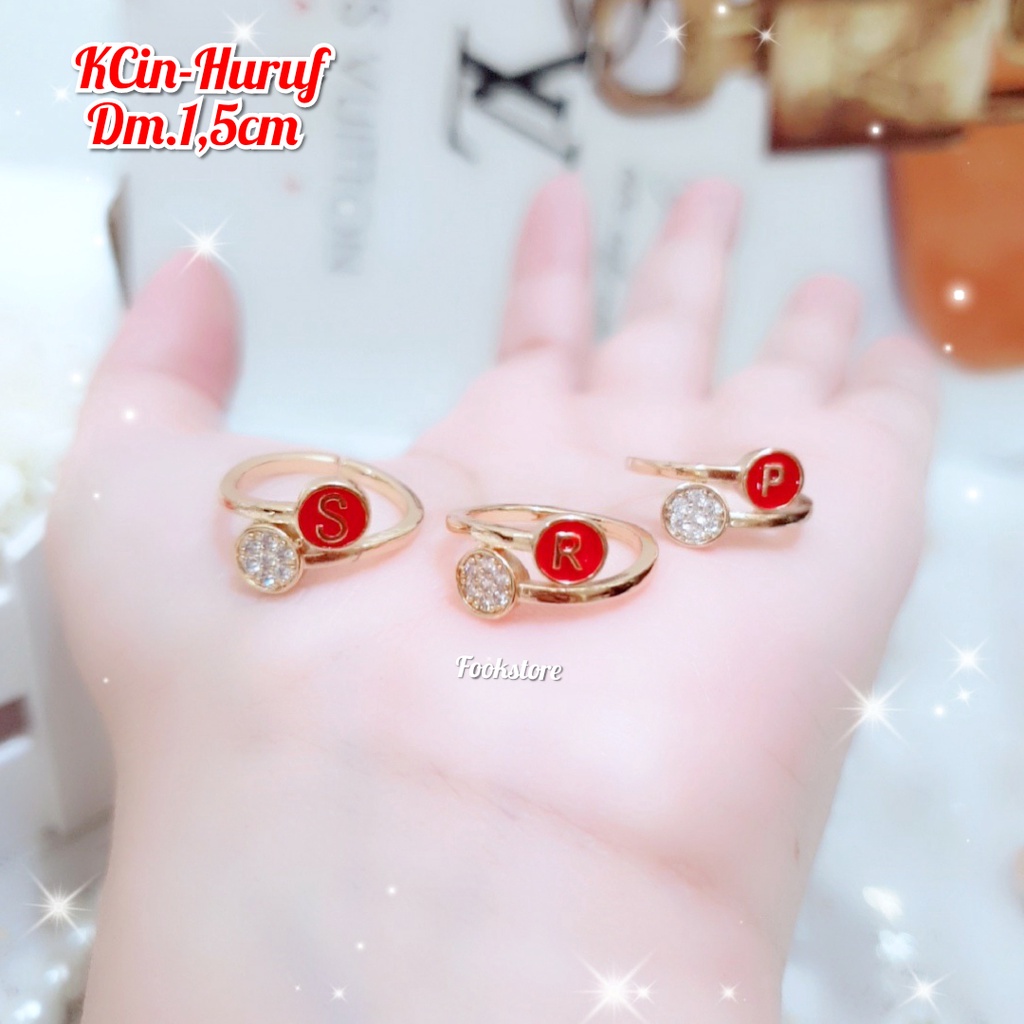 CINCIN PERHIASAN ANAK INITIAL HURUF UTK USIA 4-7TH