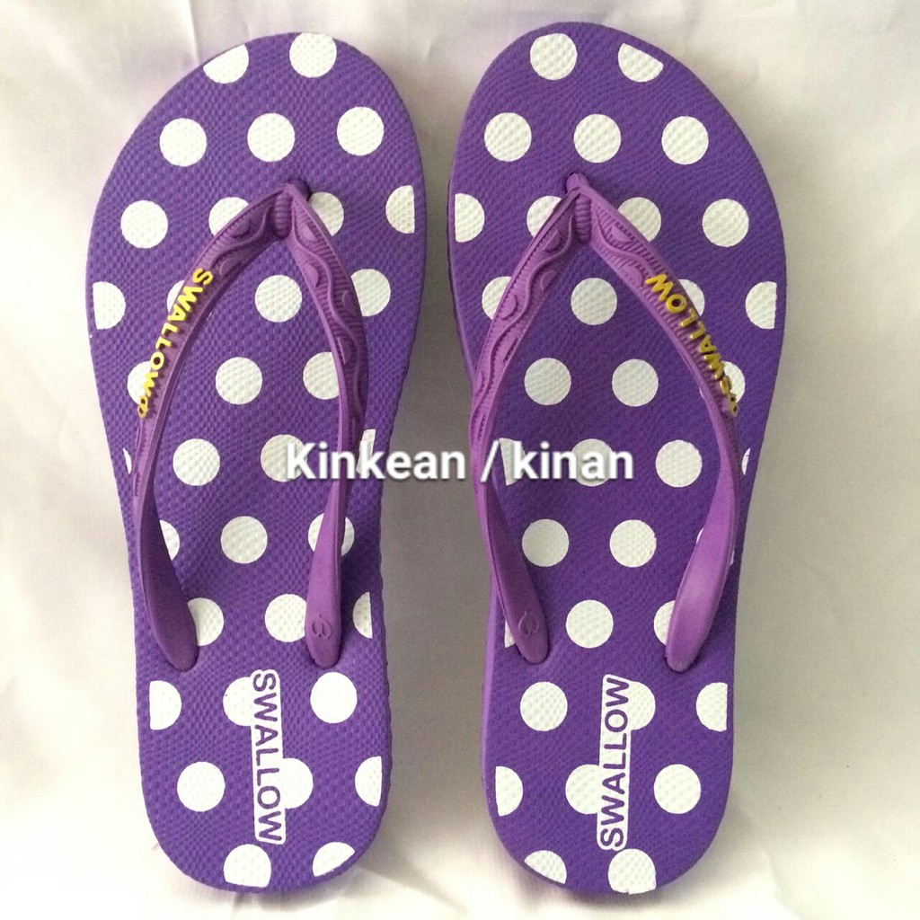  Sandal  jepit swallow  nice  polkadot Shopee Indonesia