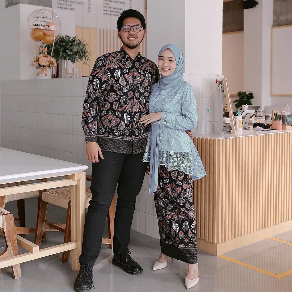 Maura Couple - Sania Ruffle Batik Couple ori Ndoro jowi DNT Garansi Termurah Shopee - BATIK Couple-1