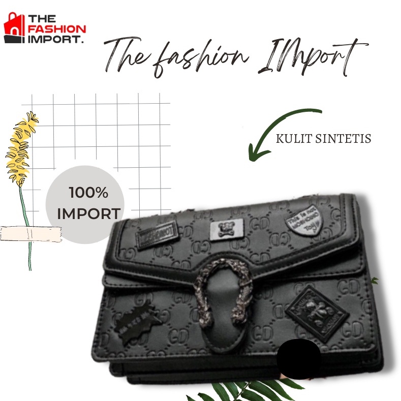 Tas Selempang Wanita T02343 Import Tali Mix Rantai