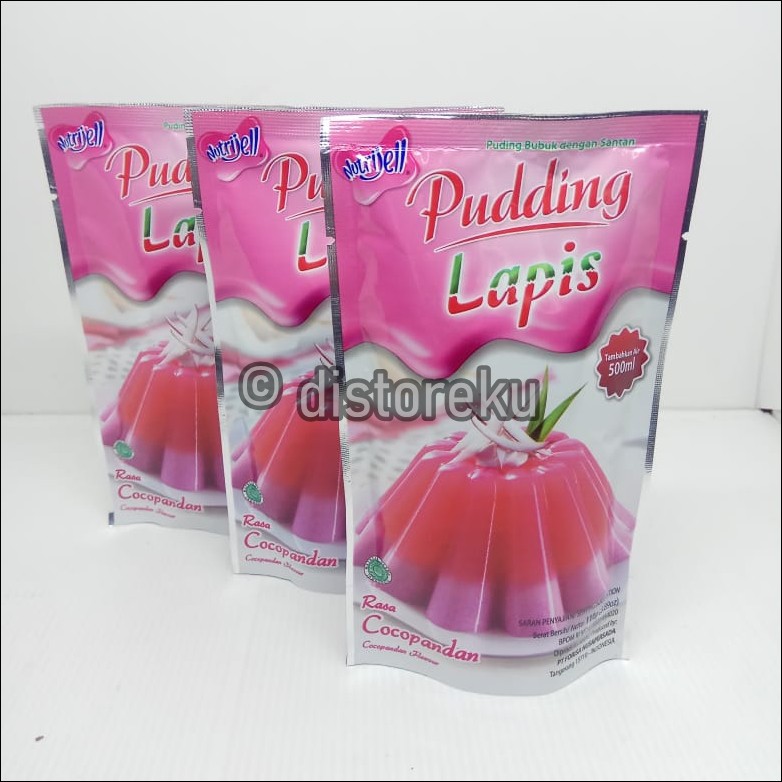 nutrijel PUDING lapis rasa COCOPANDAN flavour 110gr (3.89oz)