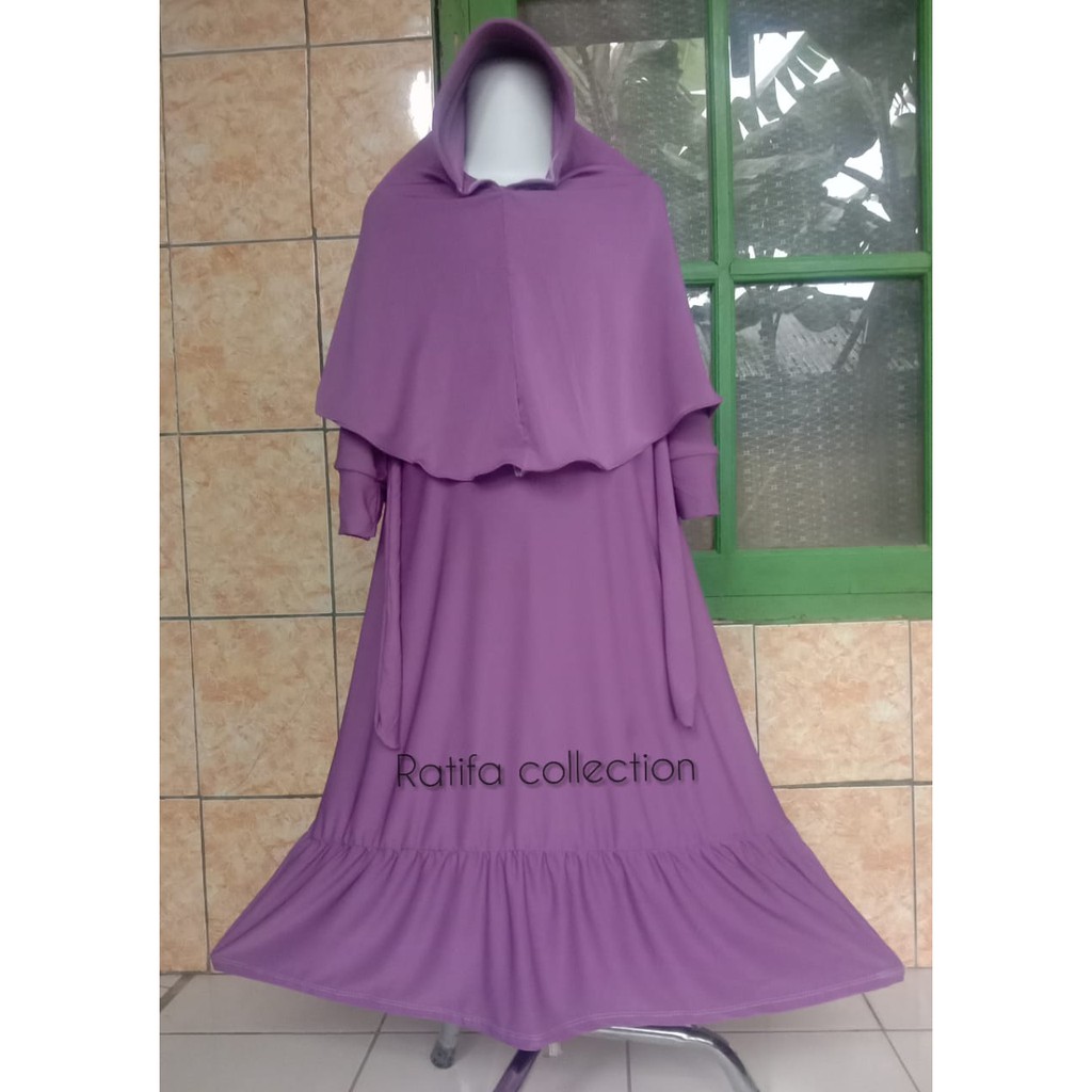 Gamis Anak Umur 1tahun-12tahun Kerut bawah jersey. by ratifa collection.