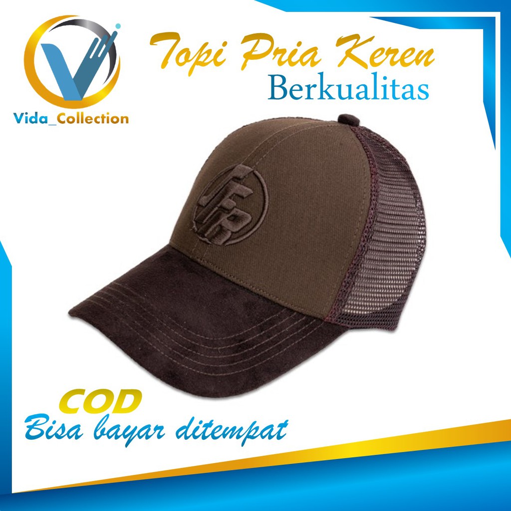 Topi Trucker Polocaps Jaring Original Pria Remaja Cowok Laki laki Bucket Dewasa Topi JFR Pria Polo