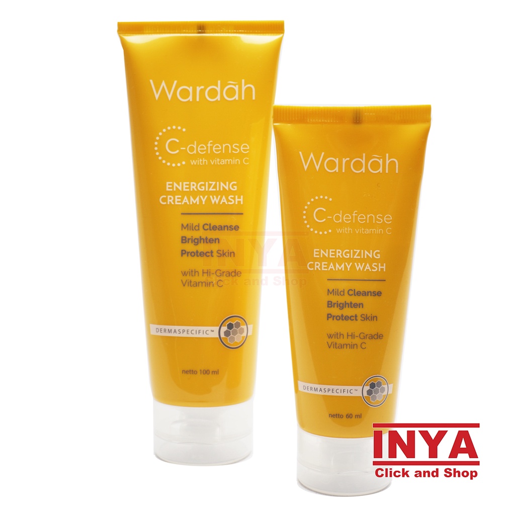 WARDAH C-DEFENCE ENERGIZING CREAMY WASH 100ml - Sabun Wajah