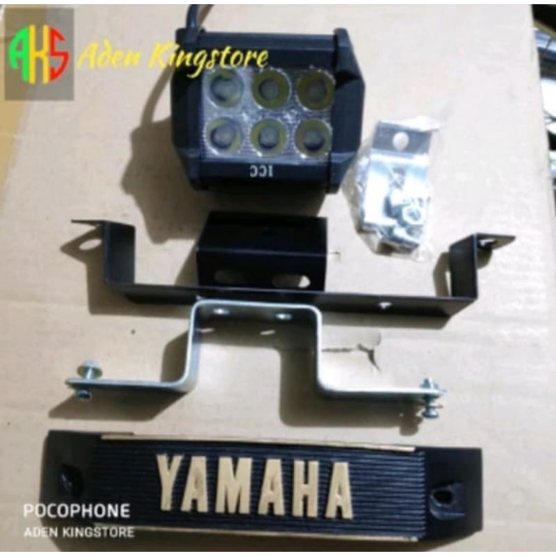 Paket Bandungan Breket Lampu Led Breket Plat Nomor Atas Kumis Yamaha Dan Breket Rx-King Rx-S