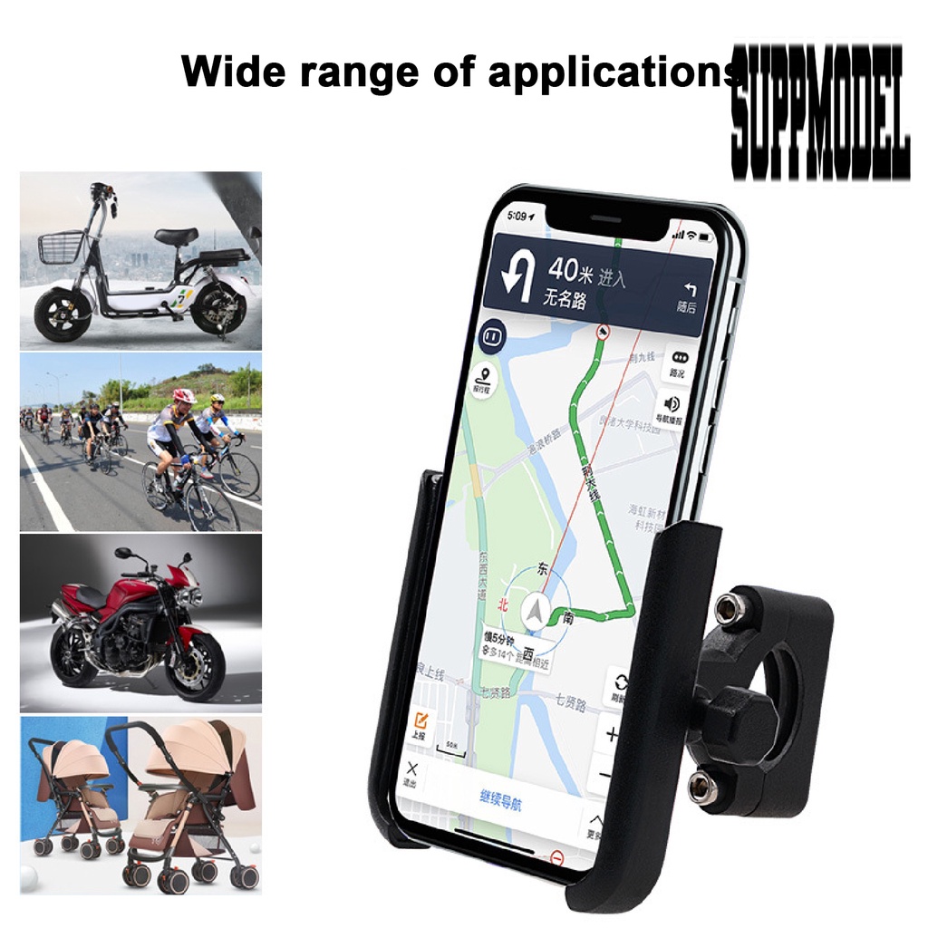 Stand Holder Handphone / Gps Adjustable Bahan Aluminum Alloy Untuk Stang Sepeda / Motor