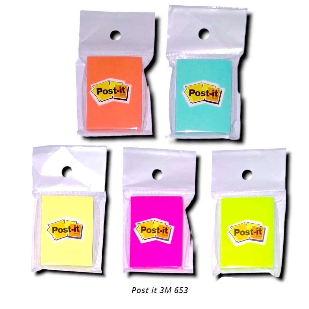 

STICKY NOTES MEMO TEMPEL 3M POST IT MINI 653-AN WARNA 100'S