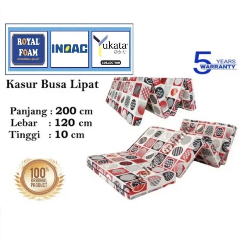 Kasur Lipat INOAC 200 X 120 X 10cm (GARANSI 5 TAHUN)