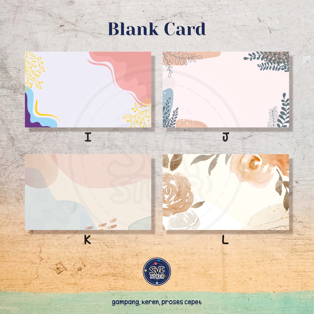 

Blank Card / Kartu Kosong / Desain Kartu Kosong / Kartu Ucapan Kosong / Greeting Card / Thanks Card