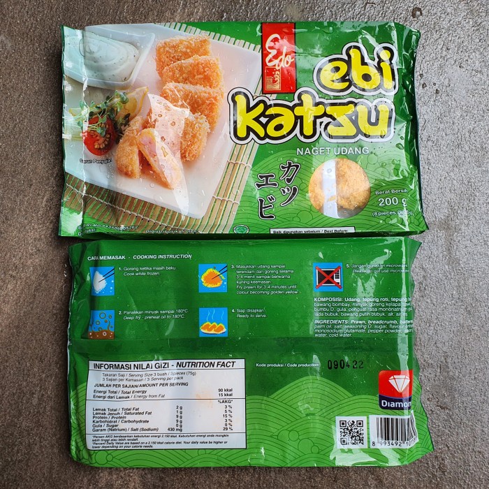 

EDO EBI KATSU / NAGET UDANG 200g (8pcs @25g)