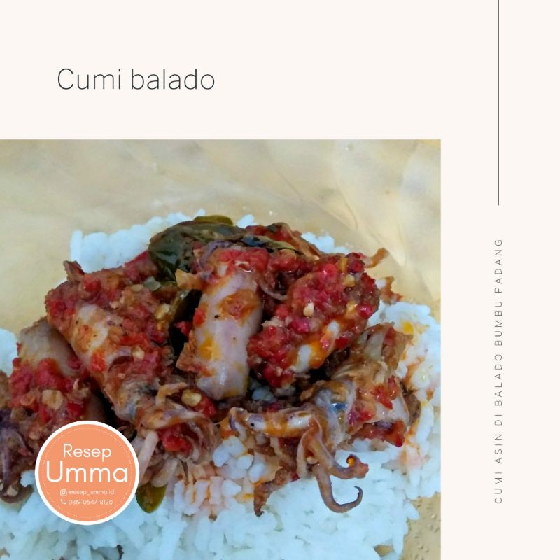 

Cumi asin balado,pedas gurih sambal lado