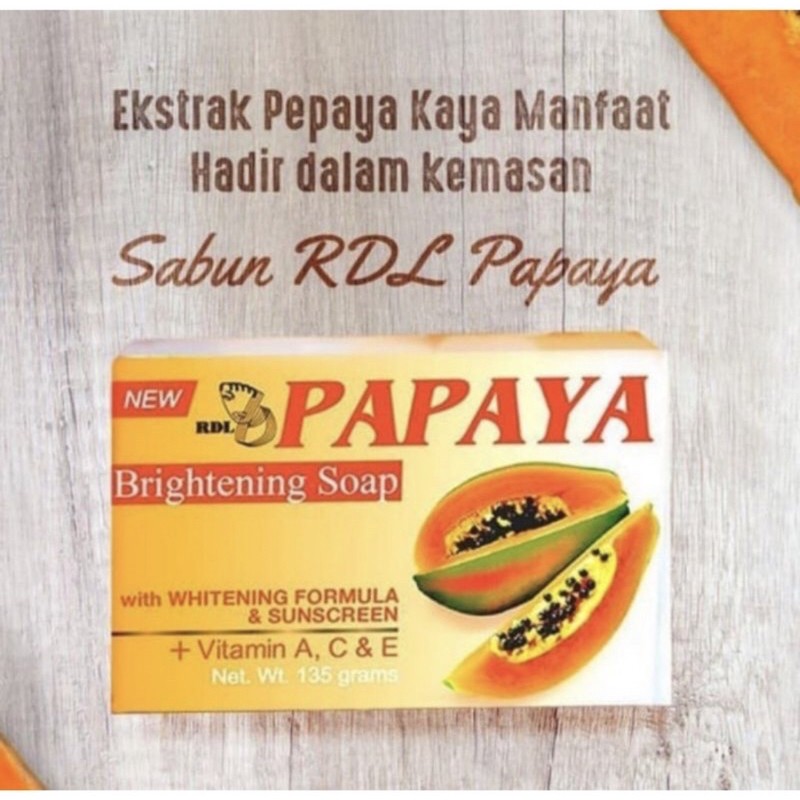 SABUN PAPAYA /SABUN RDL[ASLI ] sabun RDL papaya 135RDL sabun papaya 135 gr original Filipina RDL 135