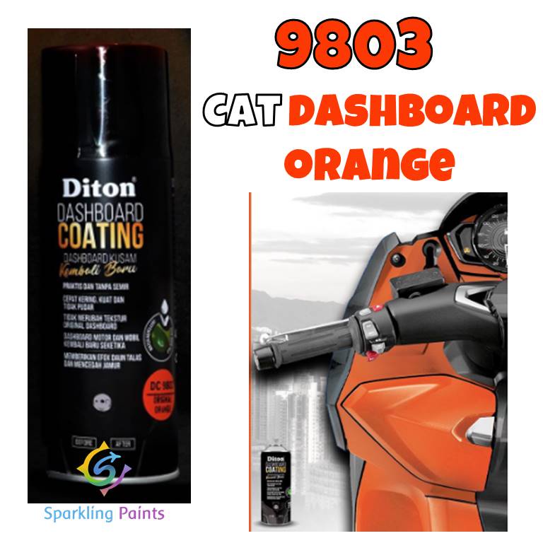 Pilok Diton Dashboard Coating 9803 Original Orange / Dasbor Oranye 400ml