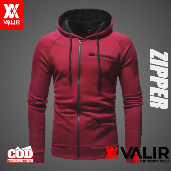 Valir Jaket Pria King Calvin Warna Merah X  M sampai XXL