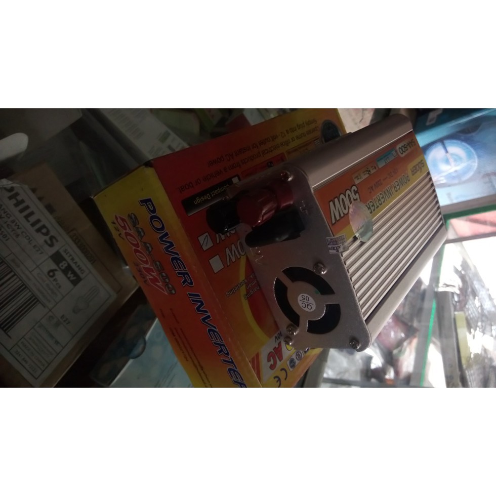 Inverter Perubah Arus Dc(aki)to Ac(rumah) 500 W .SUOER