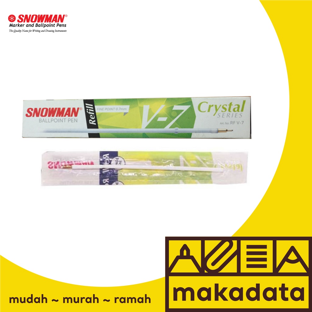 

REFILL ISI TINTA BOLPEN SNOWMAN V7 1 PACK