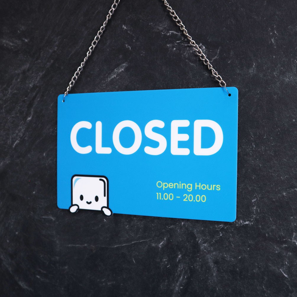 Custom Open Closed Akrilik | Sign Board | Papan Dekorasi