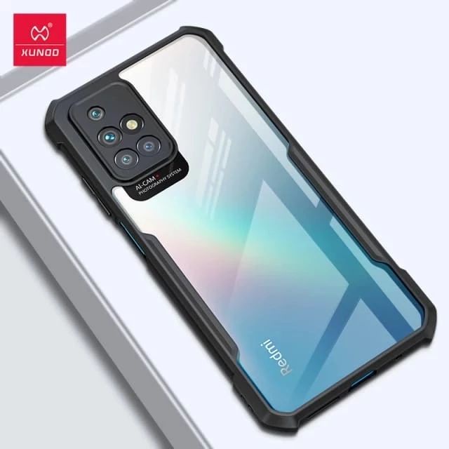 CASE XIAOMI REDMI 10 / XIAOMI REDMI 10X 5G / REDMI 10X PRO / REDMI 9A XUNDD BEATLE ORIGINAL SOFT HARD CASE HYBRID ARMOR - CLEAR LIST BLACK