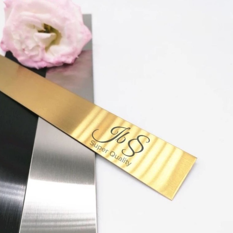 LIST STRIP HAIRLINE GOLD 20MM×305CMxT 0.8MM STAINLESS SS 201 - LIST INTERIOR/DEKORASI