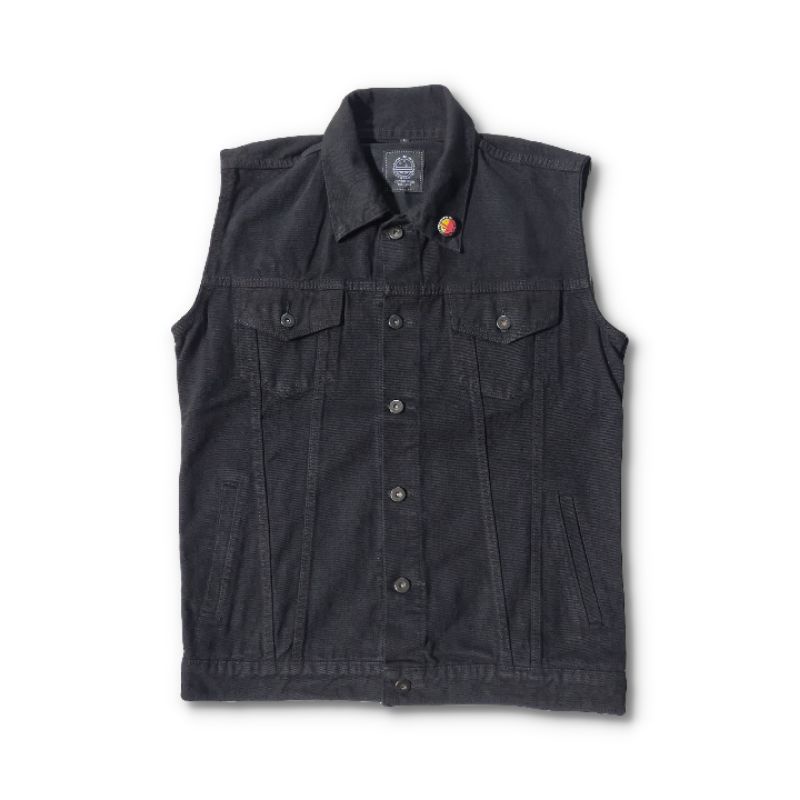 Arfacloth - Vest Denim Black Solid - Rompi Jeans Pria