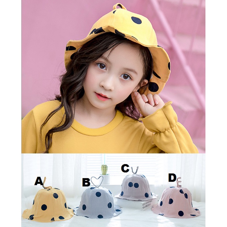 Topi Anak Perempuan Polkadot