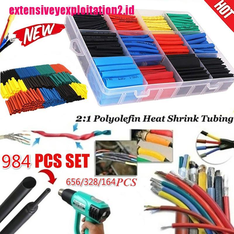 &lt; E2id &amp; &gt; 164 / 33 / 656 / 984Pcs Heat Shrink Tube / Kabel Bakar Insulated