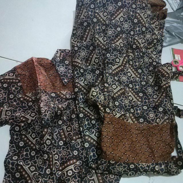 Batik Keluarga - Batik Couple Keluarga Muslim Motif Batik Mataram Ayah Ibu Anak Cowok Anak Cewek