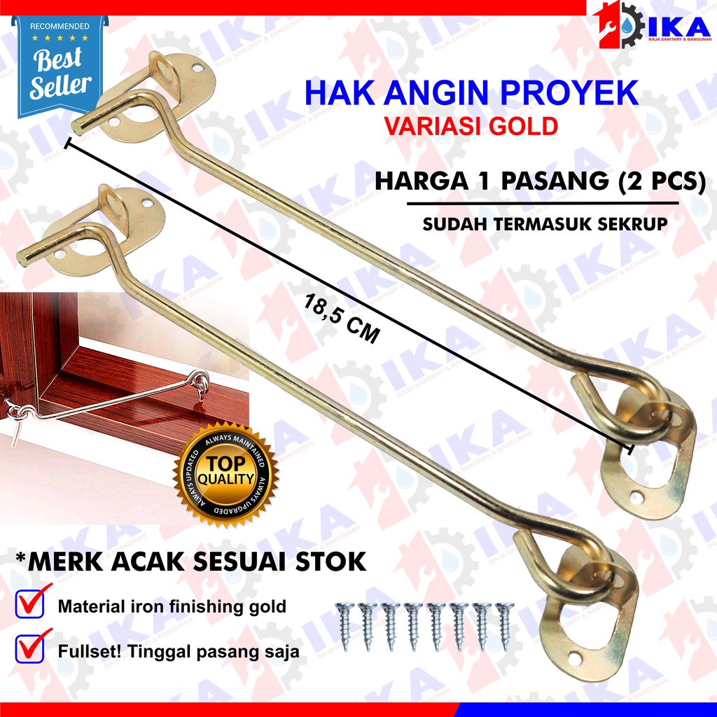 hak angin proyek 6 mm x 19 cm kunci jendela kait jendela cantolan jendela cengkal penyangga penahan