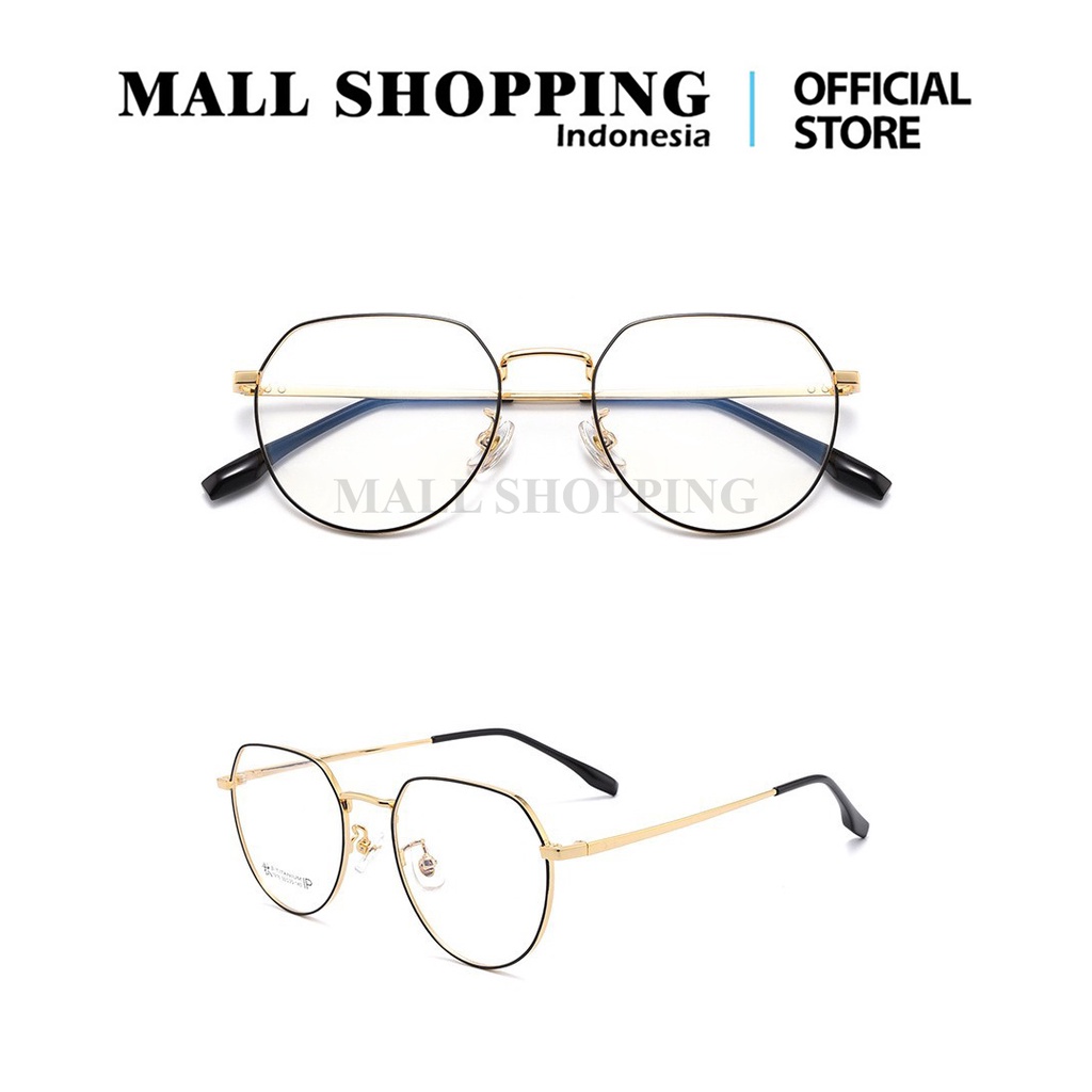 (COD) Kacamata Baca Frame Kacamata Anti Radiasi Metal Retro Unisex ❤️❤️MALLSHOPPING❤️❤️