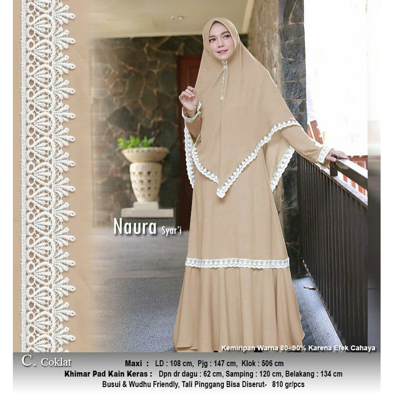 GAMIS SYARI NAURA / GAMIS BAHAN CERUTY