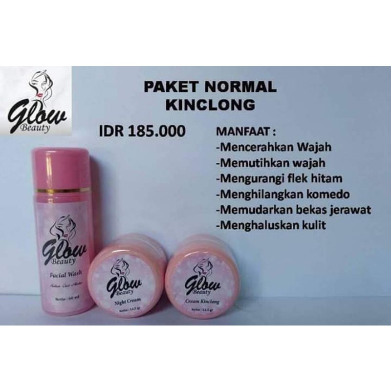 Skincare BPOM GBEE GLOW BEAUTY paket kinclong
