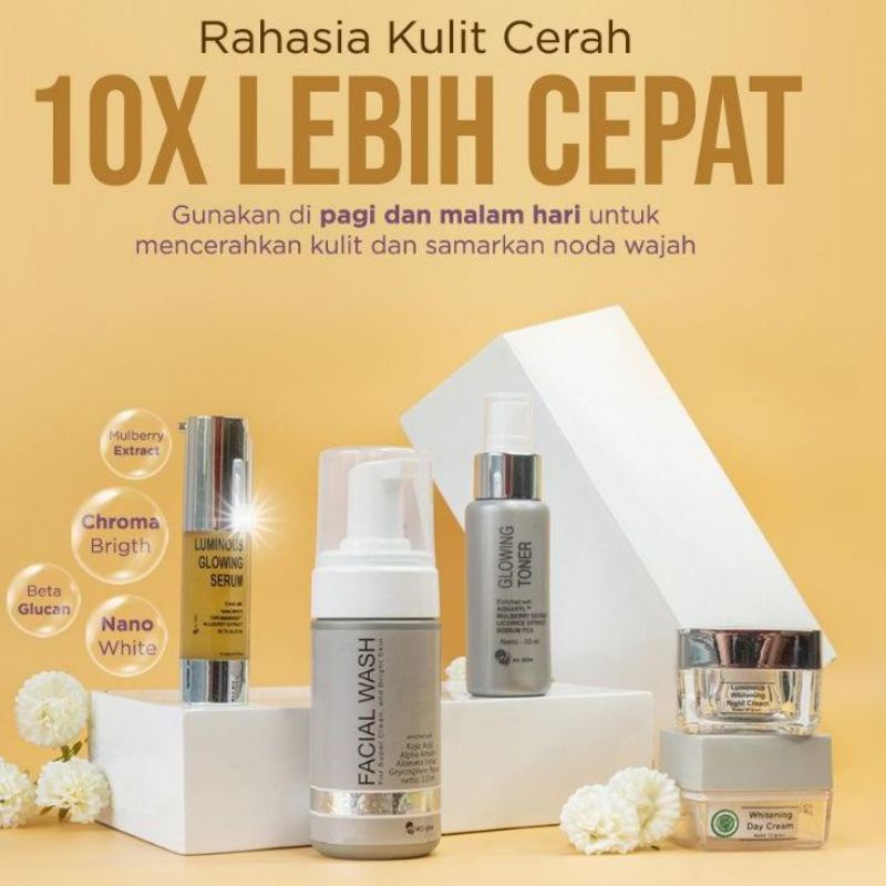 Ms Glow Paket Acne Paket Wajah Ms Glow  Paket Whitening Acne Luminous Ultimate Serum Gold Serum Lift