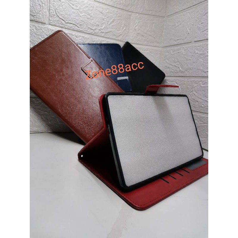 Ipad 2 3 4 Leather Case Flip Book Cover Softcase Folio Cover Casing Sarung Dompet Wallet Kulit
