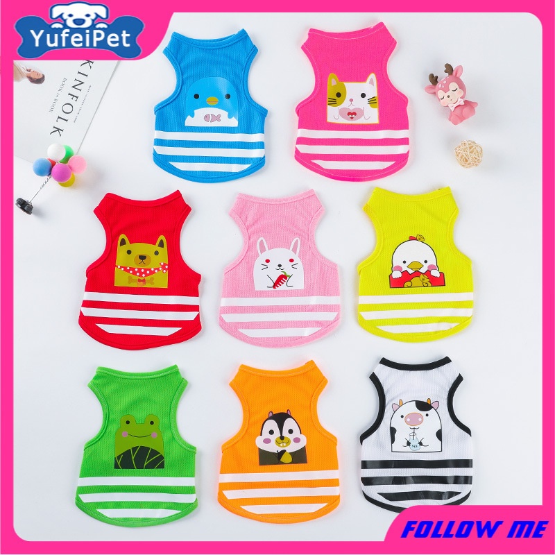 ★〓YUFeiPet〓★ Pet Vest Spring and Summer Cute Pet Dog Vest Clothes Breathable Cat Clothes Thin Pet Clothes