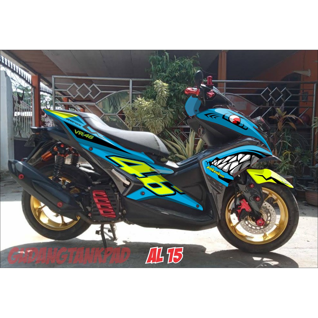 DECAL STIKER AEROX 155 LAMA / STIKER FULL BODY AEROX 155 LAMA , SHARK