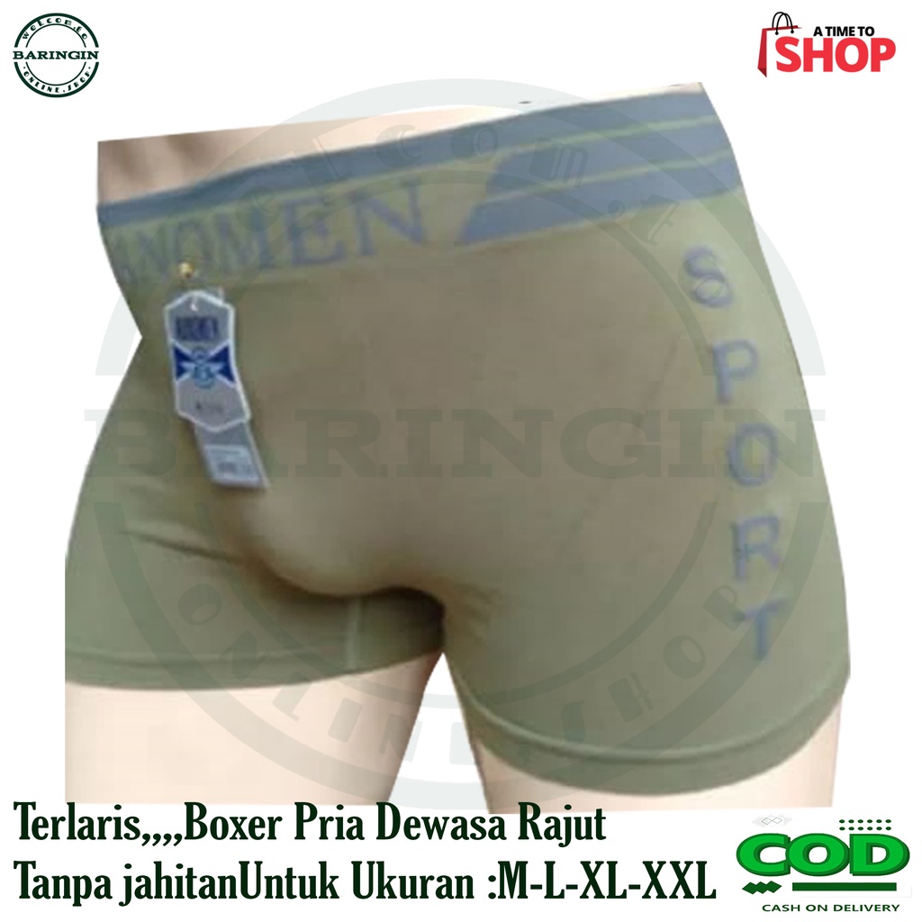 Boxer Pria Dewasa [ Isi 6 Pcs ] Boxer Cowok Keren // Dalaman Cowok Keren // Boxer Cowok Distro // Celana Dalam pria dewasa Bhan Rajut/ Tanpa Jahitan Ukuran : M-L-XL