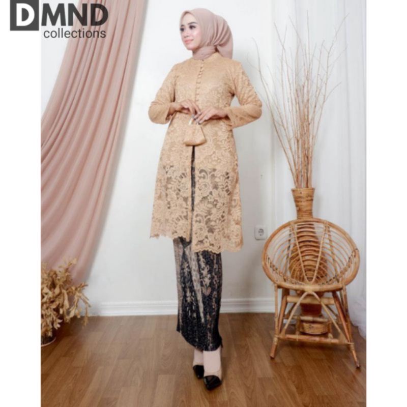 set tunik modern/tunik brokat kancing/tunik kebaya/tunik pesta