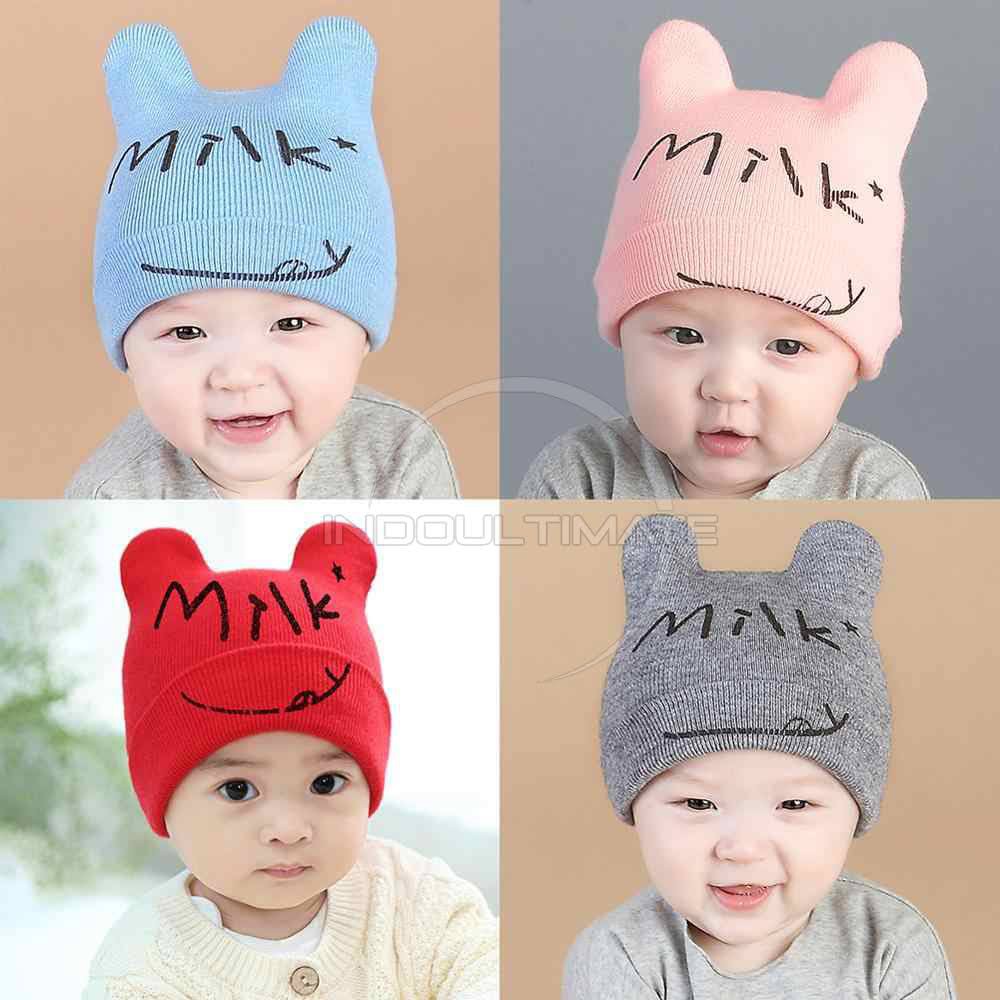 Penutup Kepala Topi Rajut Bayi Milk BH-094 Kupluk Rajut Bayi Topi Kupluk Bayi Lucu