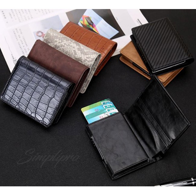 Dompet Pria Keren Anti RFID Premium Card Holder Modern Wallet