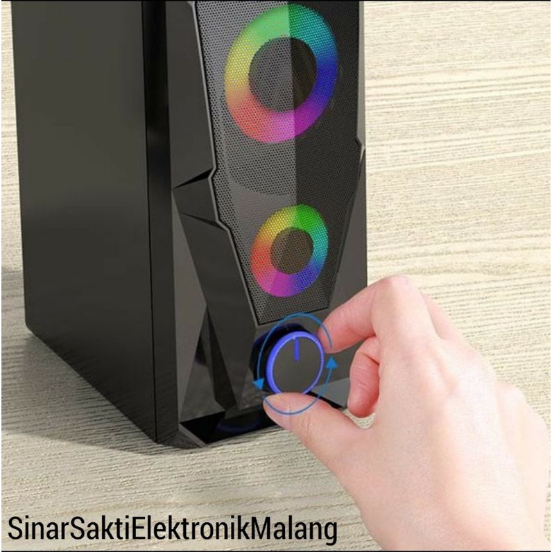 Robot Speaker Komputer Gaming RGB Laptop PC HP RS200 Multimedia Bass