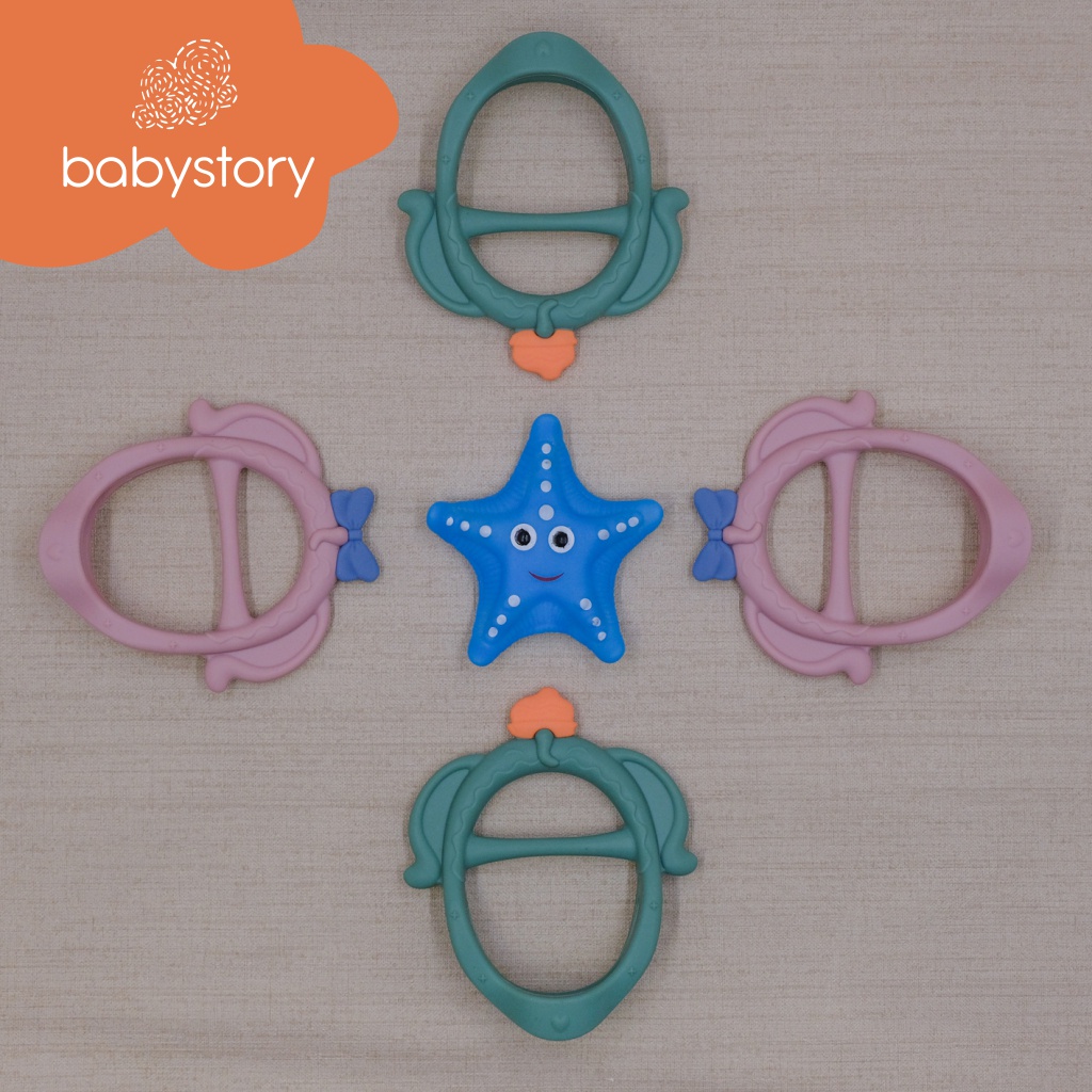 Babystory teether bayi / baby teether / gigitan bayi / Teether gelang