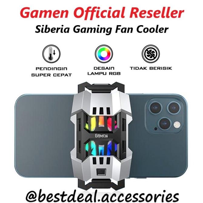 Gamen Siberia Gaming Fan Cooler Radiator Coolingfan Smartphone Silver