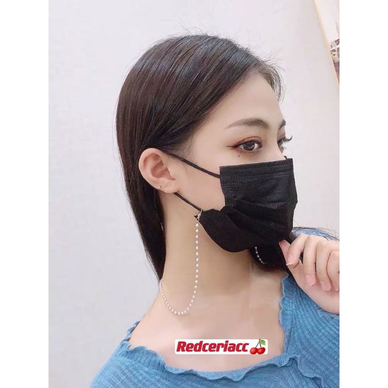 Tali masker kalung rantai mutiara gantungan masker